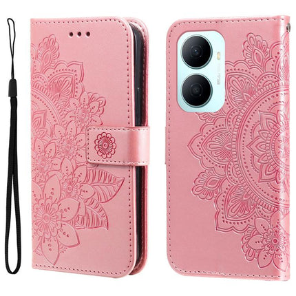 Seven-petal Flowers Embossing Leather Phone Case, For Huawei nova 16, For Huawei Enjoy 90 Pro Max 5G, For Huawei Enjoy 90 / Enjoy 90 Plus 5G, For Huawei Enjoy 80 Plus