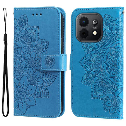 Seven-petal Flowers Embossing Leather Phone Case, For Huawei nova 16, For Huawei Enjoy 90 Pro Max 5G, For Huawei Enjoy 90 / Enjoy 90 Plus 5G, For Huawei Enjoy 80 Plus