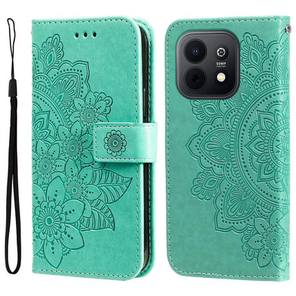 Seven-petal Flowers Embossing Leather Phone Case, For Huawei nova 16, For Huawei Enjoy 90 Pro Max 5G, For Huawei Enjoy 90 / Enjoy 90 Plus 5G, For Huawei Enjoy 80 Plus