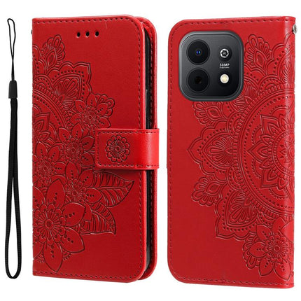 Seven-petal Flowers Embossing Leather Phone Case, For Huawei nova 16, For Huawei Enjoy 90 Pro Max 5G, For Huawei Enjoy 90 / Enjoy 90 Plus 5G, For Huawei Enjoy 80 Plus