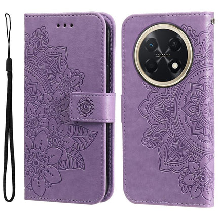 Seven-petal Flowers Embossing Leather Phone Case, For Huawei nova 16, For Huawei Enjoy 90 Pro Max 5G, For Huawei Enjoy 90 / Enjoy 90 Plus 5G, For Huawei Enjoy 80 Plus