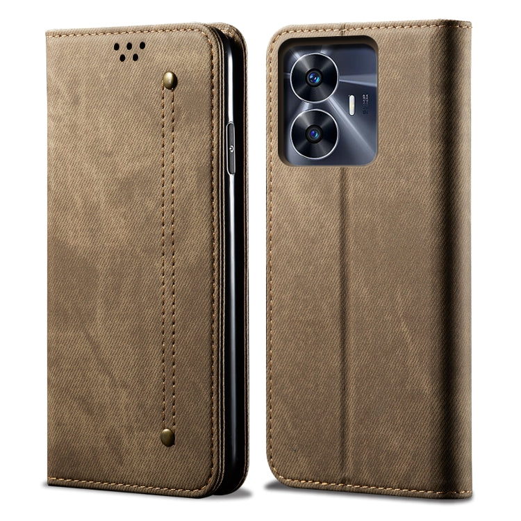 Denim Texture Casual Style Horizontal Flip Leather Case