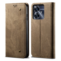 Denim Texture Casual Style Horizontal Flip Leather Case