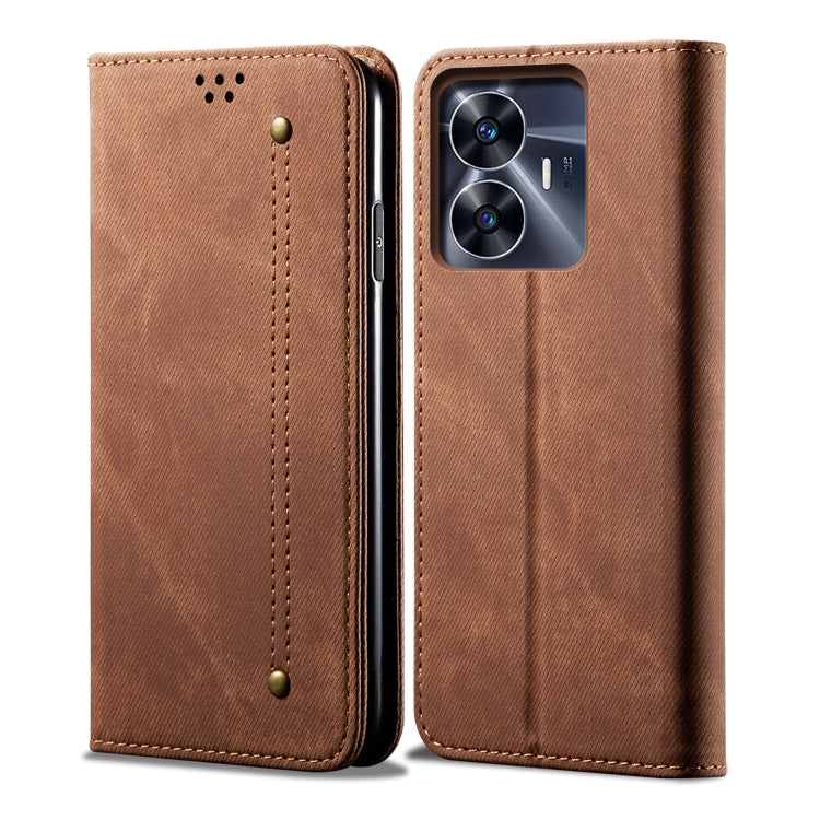 Denim Texture Casual Style Horizontal Flip Leather Case