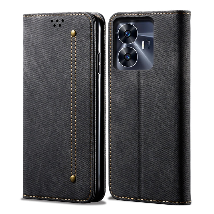 Denim Texture Casual Style Horizontal Flip Leather Case