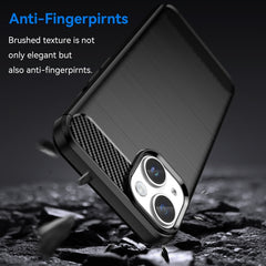 Brushed Texture Carbon Fiber TPU Phone Case, For iPhone 15, For iPhone 15 Plus, For iPhone 15 Pro, For iPhone 15 Pro Max