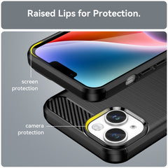 Brushed Texture Carbon Fiber TPU Phone Case, For iPhone 15, For iPhone 15 Plus, For iPhone 15 Pro, For iPhone 15 Pro Max