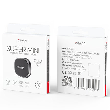 Yesido C81 Car Dashboard Mini Strong Magnetic Phone Holder, C81 (Black), C81 (Silver)