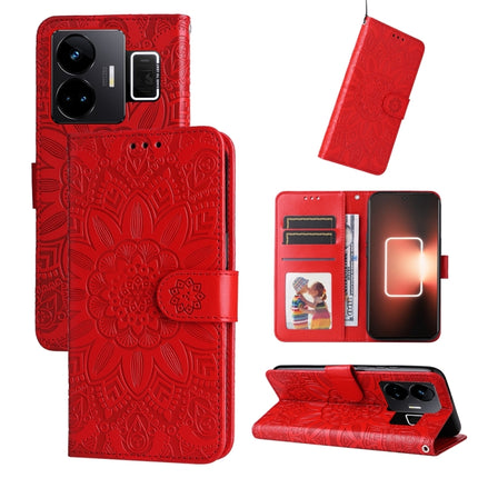 Embossed Sunflower Leather Phone Case, For Realme 11 Pro / 11 Pro+, For Realme C65 4G, For Realme C55, For Realme GT Neo 5 5G / GT3