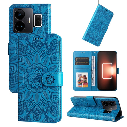 Embossed Sunflower Leather Phone Case, For Realme 11 Pro / 11 Pro+, For Realme C65 4G, For Realme C55, For Realme GT Neo 5 5G / GT3