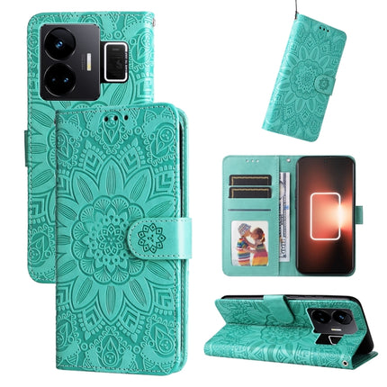 Embossed Sunflower Leather Phone Case, For Realme 11 Pro / 11 Pro+, For Realme C65 4G, For Realme C55, For Realme GT Neo 5 5G / GT3