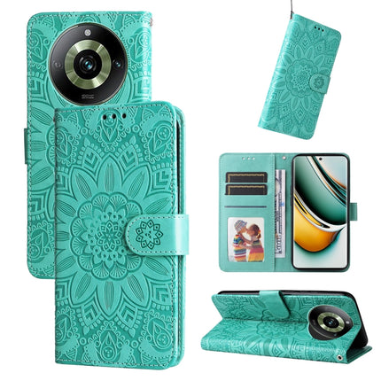 Embossed Sunflower Leather Phone Case, For Realme 11 Pro / 11 Pro+, For Realme C65 4G, For Realme C55, For Realme GT Neo 5 5G / GT3