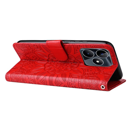 Embossed Sunflower Leather Phone Case, For Realme 11 Pro / 11 Pro+, For Realme C65 4G, For Realme C55, For Realme GT Neo 5 5G / GT3