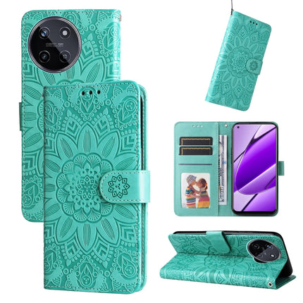 Embossed Sunflower Leather Phone Case, For Realme C67 Global / 11 5G Taiwan Version, For Realme 11 4G Global, For Realme C53 / Narzo N53, For Realme 11