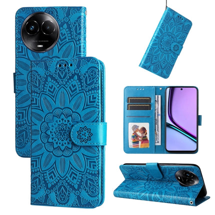 Embossed Sunflower Leather Phone Case, For Realme C67 Global / 11 5G Taiwan Version, For Realme 11 4G Global, For Realme C53 / Narzo N53, For Realme 11