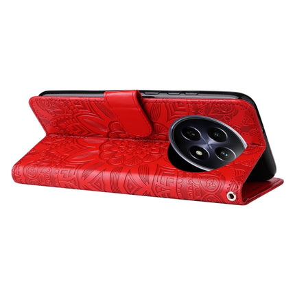Embossed Sunflower Leather Phone Case, For Realme 12 5G, For Realme 12+, For Realme 12 Pro+, For Realme C67 4G Global