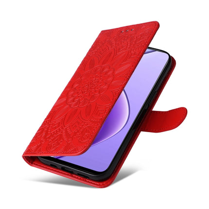Embossed Sunflower Leather Phone Case, For Realme 12 5G, For Realme 12+, For Realme 12 Pro+, For Realme C67 4G Global