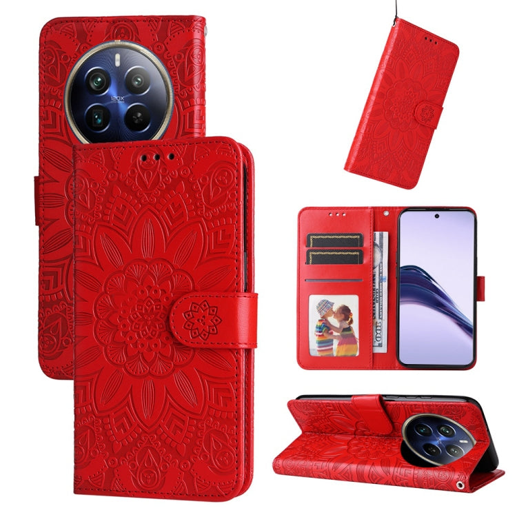 Embossed Sunflower Leather Phone Case