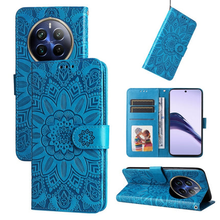 Embossed Sunflower Leather Phone Case, For Realme 13+, For Realme 13 Pro / 13 Pro+ / P1 Pro Global, For Realme GT 6 / GT Neo6 SE, For Realme C63 / C61  / Note 60