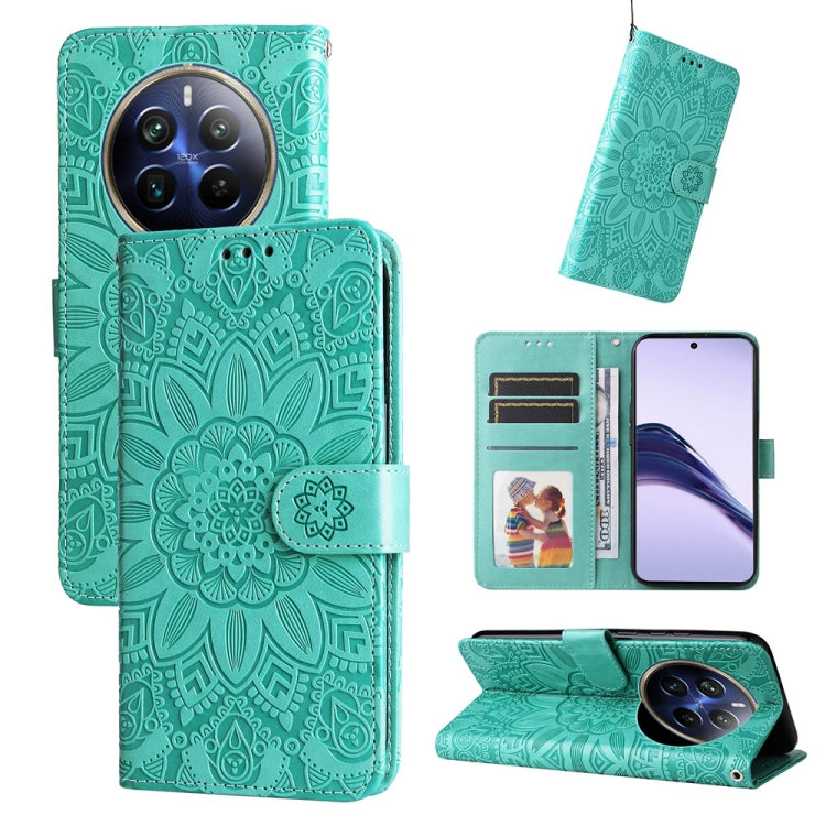 Embossed Sunflower Leather Phone Case
