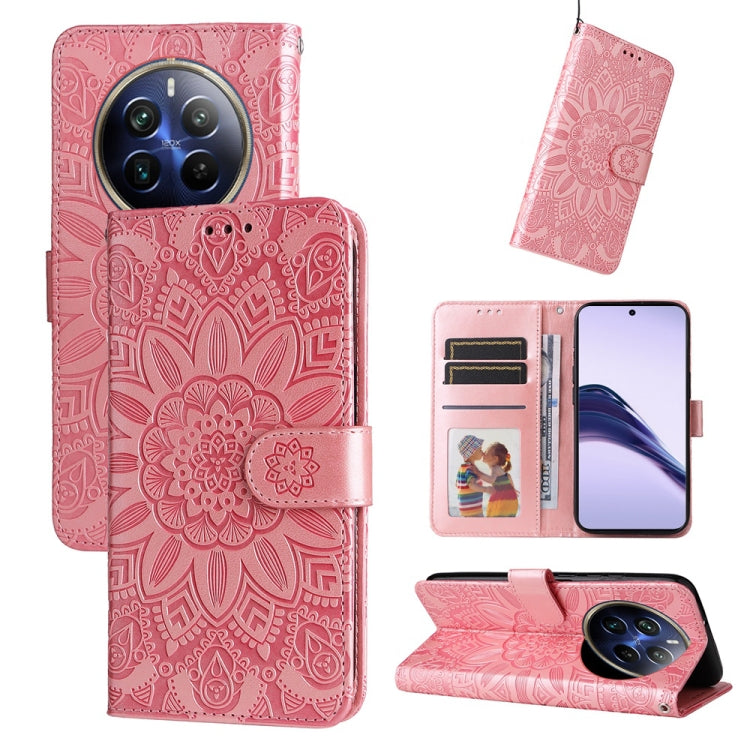 Embossed Sunflower Leather Phone Case