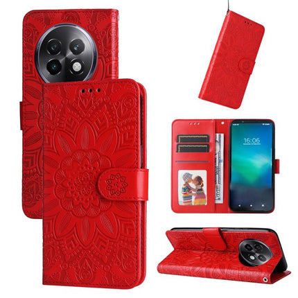 Embossed Sunflower Leather Phone Case, For Realme 13+, For Realme 13 Pro / 13 Pro+ / P1 Pro Global, For Realme GT 6 / GT Neo6 SE, For Realme C63 / C61  / Note 60