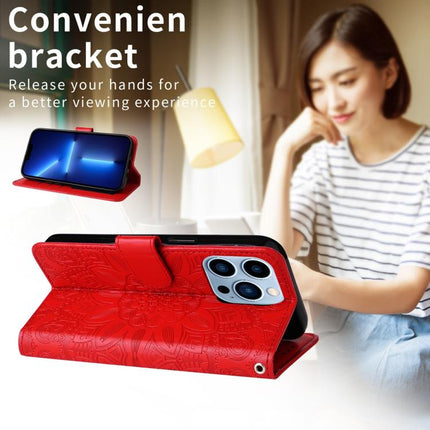 Embossed Sunflower Leather Phone Case, For Realme 13+, For Realme 13 Pro / 13 Pro+ / P1 Pro Global, For Realme GT 6 / GT Neo6 SE, For Realme C63 / C61  / Note 60
