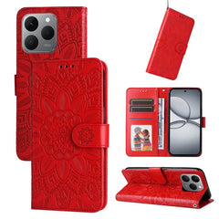 Embossed Sunflower Leather Phone Case