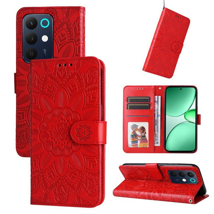 Embossed Sunflower Leather Phone Case, For Realme 16 Pro+ 5G, For Realme 16 Pro 5G, For Realme 15x 5G India / Realme C85 5G, For Realme C85 Pro 4G