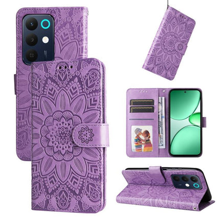 Embossed Sunflower Leather Phone Case, For Realme 16 Pro+ 5G, For Realme 16 Pro 5G, For Realme 15x 5G India / Realme C85 5G, For Realme C85 Pro 4G