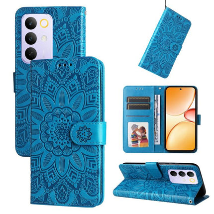 Embossed Sunflower Leather Phone Case, For Realme 16 Pro+ 5G, For Realme 16 Pro 5G, For Realme 15x 5G India / Realme C85 5G, For Realme C85 Pro 4G