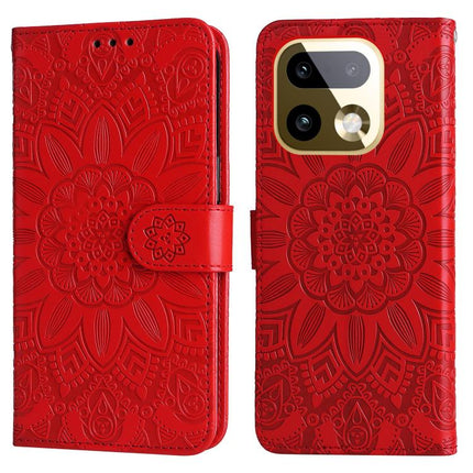 Embossed Sunflower Leather Phone Case, For Realme 16 Pro+ 5G, For Realme 16 Pro 5G, For Realme 15x 5G India / Realme C85 5G, For Realme C85 Pro 4G
