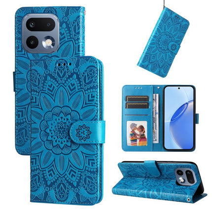 Embossed Sunflower Leather Phone Case, For Realme 16 Pro+ 5G, For Realme 16 Pro 5G, For Realme 15x 5G India / Realme C85 5G, For Realme C85 Pro 4G
