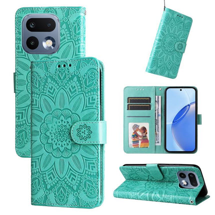 Embossed Sunflower Leather Phone Case, For Realme 16 Pro+ 5G, For Realme 16 Pro 5G, For Realme 15x 5G India / Realme C85 5G, For Realme C85 Pro 4G