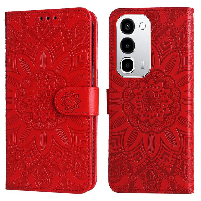 Embossed Sunflower Leather Phone Case, For Realme 16 Pro+ 5G, For Realme 16 Pro 5G, For Realme 15x 5G India / Realme C85 5G, For Realme C85 Pro 4G