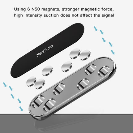 Yesido C83 Car Strong Magnetic Phone Holder, C83 (Black), C83 (Silver)