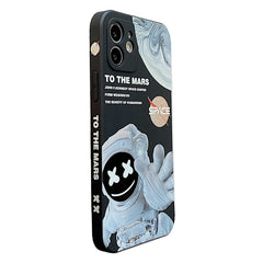 Martian Astronaut Pattern Shockproof Phone Case, For iPhone 14 Pro Max, For iPhone 14 Pro, For iPhone 14 Plus, For iPhone 14, For iPhone 13 Pro Max, For iPhone 13 Pro, For iPhone 13, For iPhone 12 Pro Max, For iPhone 12 Pro, For iPhone 12