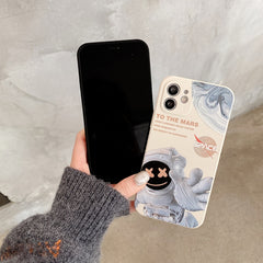 Martian Astronaut Pattern Shockproof Phone Case, For iPhone 14 Pro Max, For iPhone 14 Pro, For iPhone 14 Plus, For iPhone 14, For iPhone 13 Pro Max, For iPhone 13 Pro, For iPhone 13, For iPhone 12 Pro Max, For iPhone 12 Pro, For iPhone 12