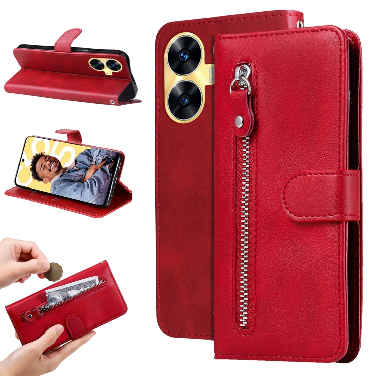 Fashion Calf Texture Zipper Leather Phone Case