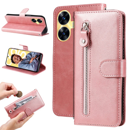 Fashion Calf Texture Zipper Leather Phone Case, For Realme 11 Pro / 11 Pro+, For Realme C65 4G, For Realme C55, For Realme GT Neo 5 5G / GT3