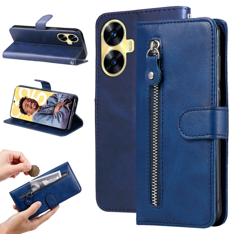 Fashion Calf Texture Zipper Leather Phone Case