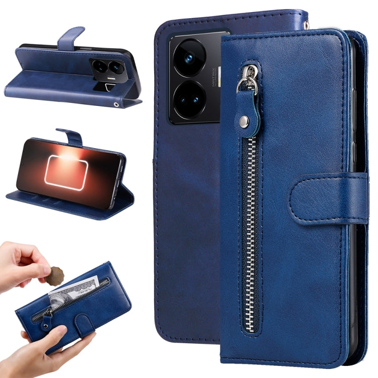 Fashion Calf Texture Zipper Leather Phone Case