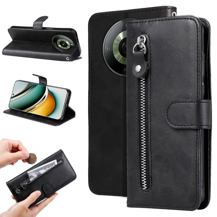Fashion Calf Texture Zipper Leather Phone Case