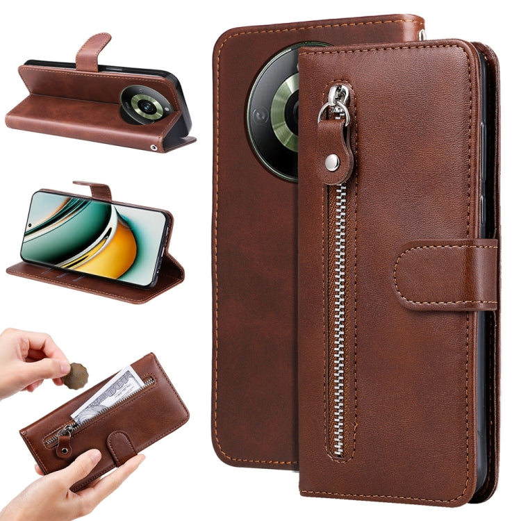 Fashion Calf Texture Zipper Leather Phone Case