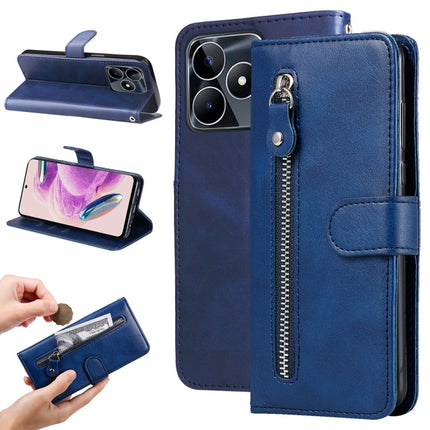 Fashion Calf Texture Zipper Leather Phone Case, For Realme C67 5G / 11 5G Taiwan Version, For Realme 11 4G Global, For Realme C53 / Narzo N53, For Realme 11