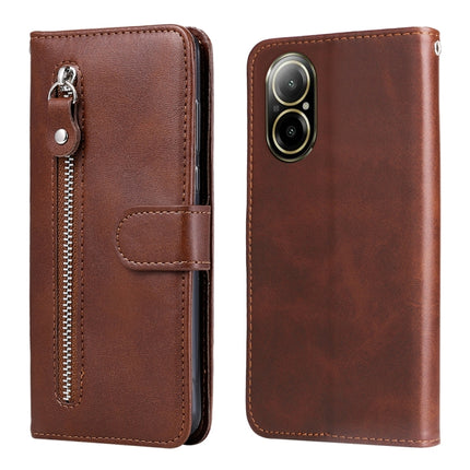 Fashion Calf Texture Zipper Leather Phone Case, For Realme 12 5G, For Realme 12+, For Realme 12 Pro+, For Realme C67 4G Global
