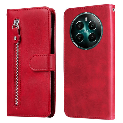Fashion Calf Texture Zipper Leather Phone Case, For Realme 12 5G, For Realme 12+, For Realme 12 Pro+, For Realme C67 4G Global