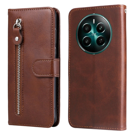 Fashion Calf Texture Zipper Leather Phone Case, For Realme 12 5G, For Realme 12+, For Realme 12 Pro+, For Realme C67 4G Global