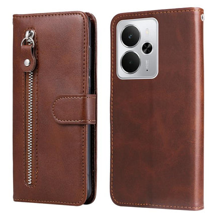 Fashion Calf Texture Zipper Leather Phone Case, For Realme 14 Global, For Realme 14 Pro+ Global, For Realme 14 Pro Global, For Realme GT 7 Pro