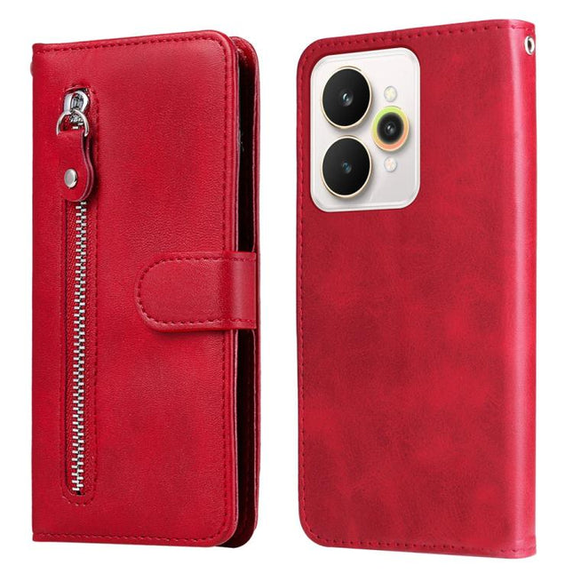 Fashion Calf Texture Zipper Leather Phone Case, For Realme 14 Global, For Realme 14 Pro+ Global, For Realme 14 Pro Global, For Realme GT 7 Pro